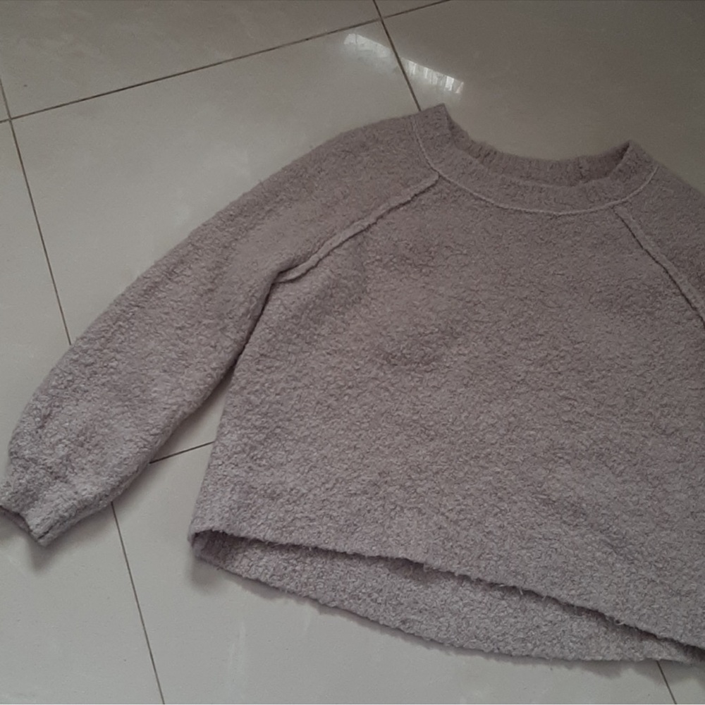 aerie Plush Crewneck Sweater in Light Mauve - Picture 2 of 6